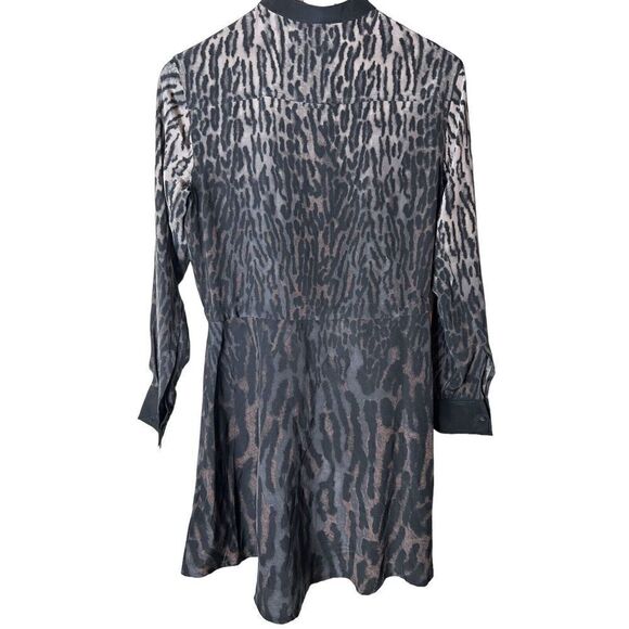 AllSaints Women's Sanko Sinai 100% Silk Dress Sz 0 - Picture 3 of 5